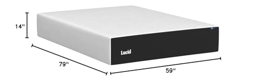 Lucid 8 Inch Memory Foam Mattress - Medium Firm Feel - Infused with Refreshing Bamboo Charcoal and Cooling Gel - Bed in a Box