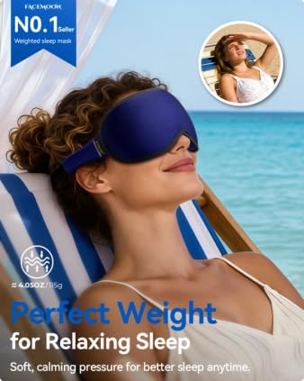 Weighted Eye Mask for Sleeping - 3D Blackout Sleep Mask for Women & Men