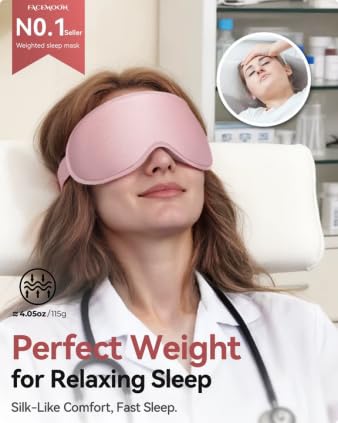 Weighted Eye Mask for Sleeping - 3D Blackout Sleep Mask for Women & Men