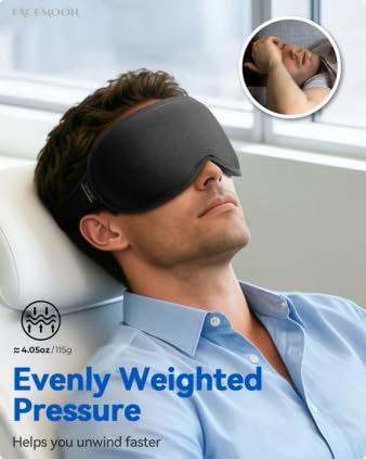 Weighted Eye Mask for Sleeping - 3D Blackout Sleep Mask for Women & Men