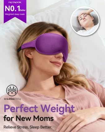 Weighted Eye Mask for Sleeping - 3D Blackout Sleep Mask for Women & Men
