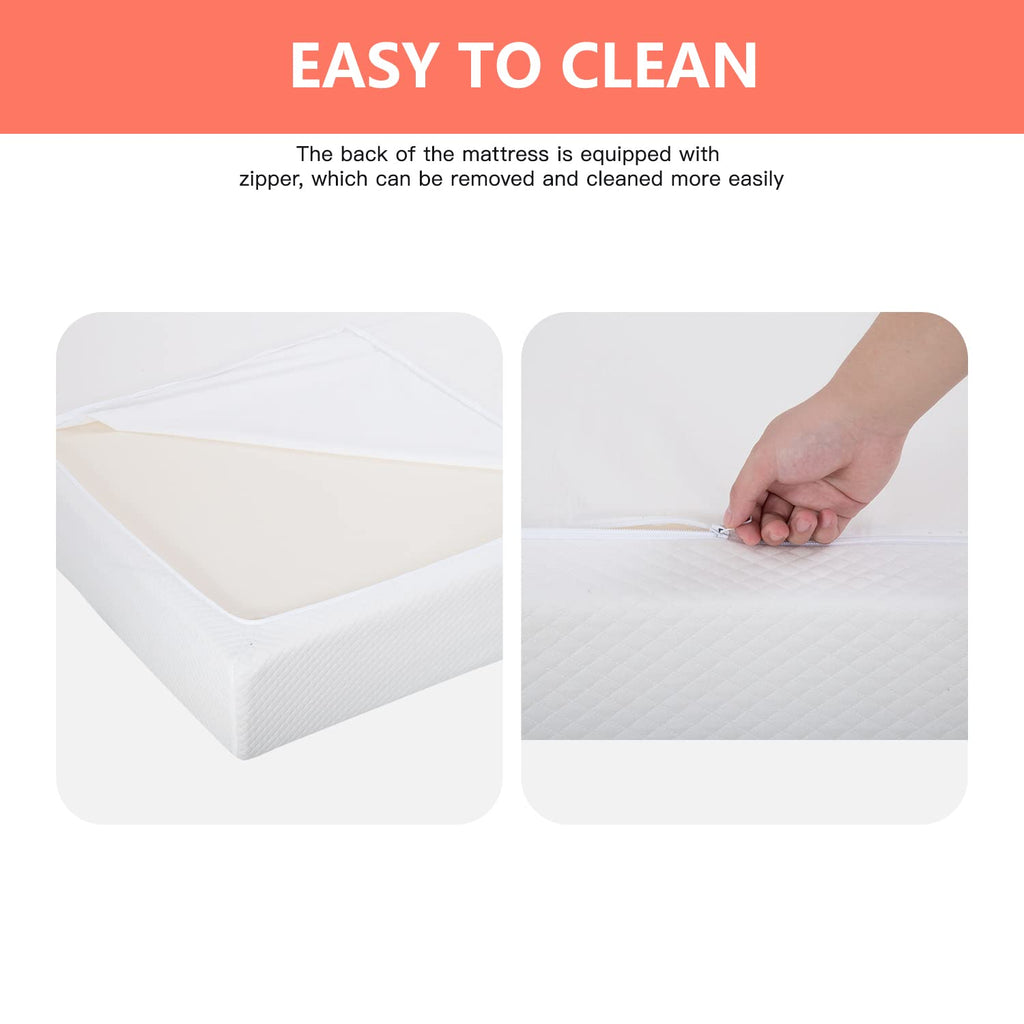 Gel Memory Foam Mattress | White | Bed in a Box,Pressure Relief, Cooling Ventilated Foam