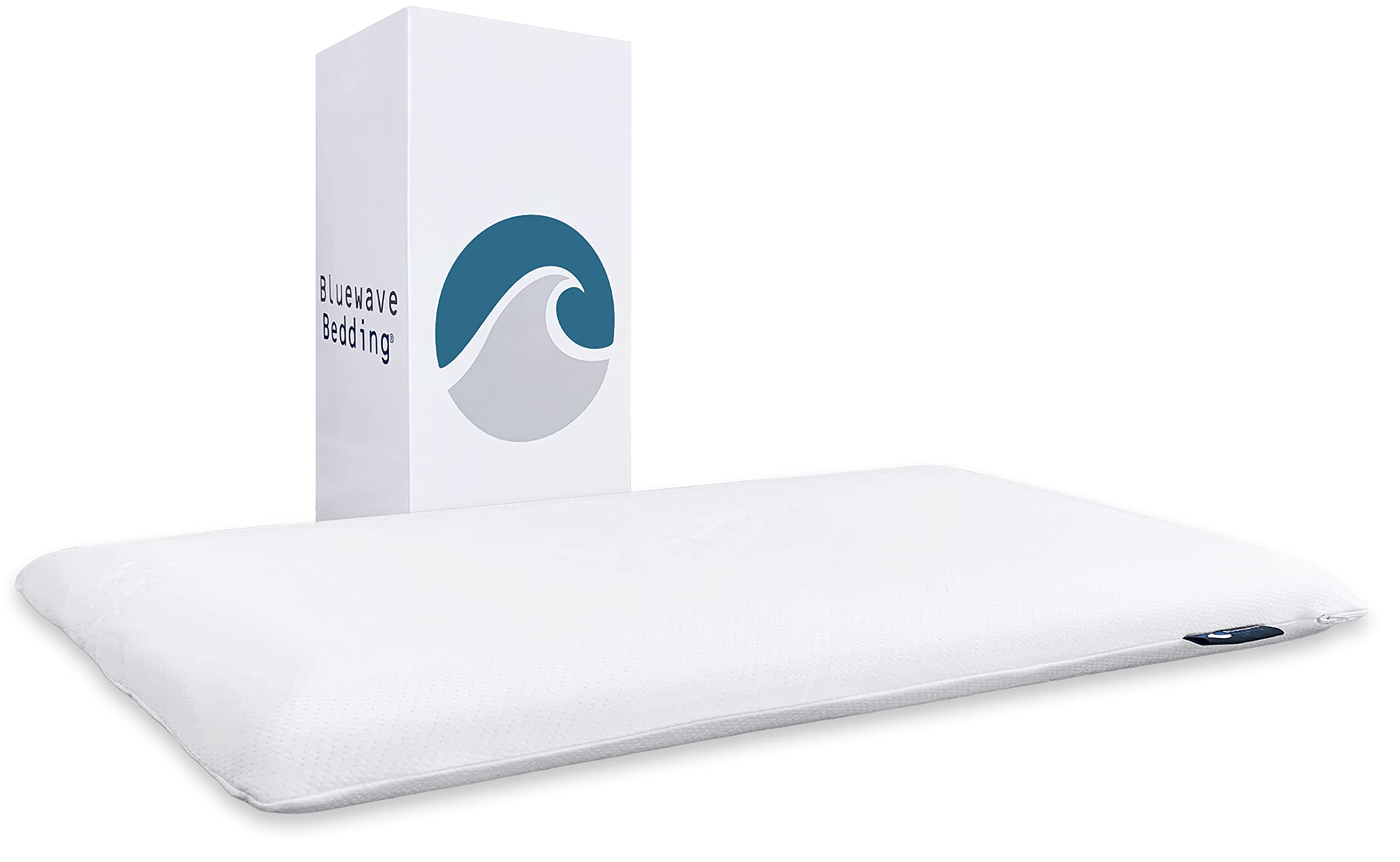 Bedding Ultra Slim Max Cool CarbonBlue Gel Memory Foam Pillow for Stomach and Back Sleepers