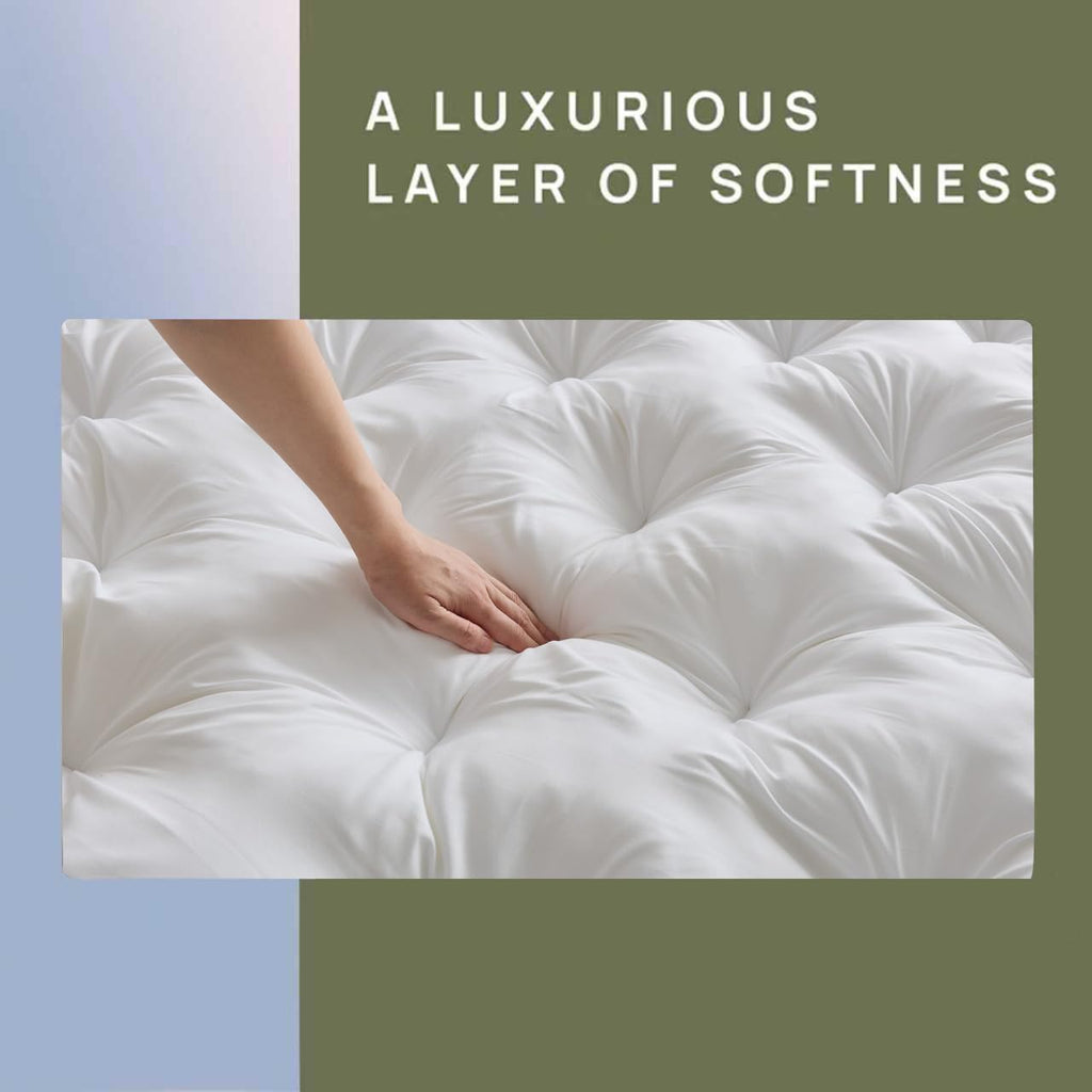 5 Inch Memory Foam Mattress Topper Full for Back Pain Relief, Extra Thick Gel Memory Foam Bed Topper