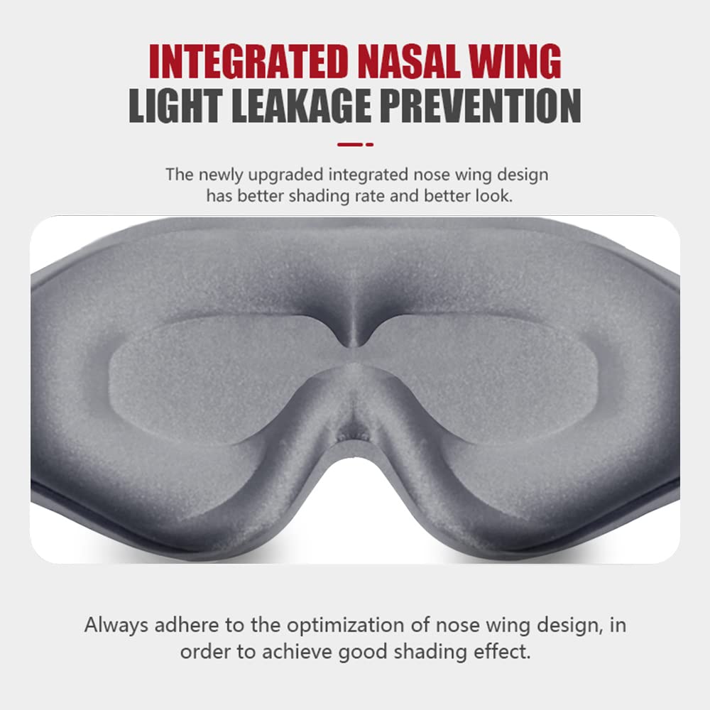 Sleep Mask, 3D Deep Contoured Eye Covers for Sleeping, 99% Block Out Light Eye Mask