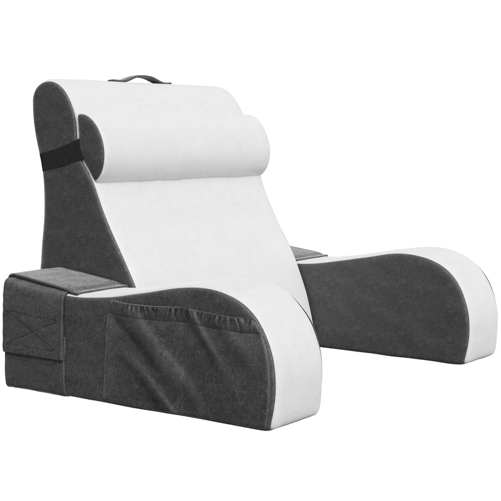 Kolbs Bed Wedge Pillow for Sleep Apnea, FSA Eligible Acid Reflux, and Back Pain Relief, with Chic Jacquard Cover - Headboard Wedges for Sleeping (Standard Width 7.5" Height)