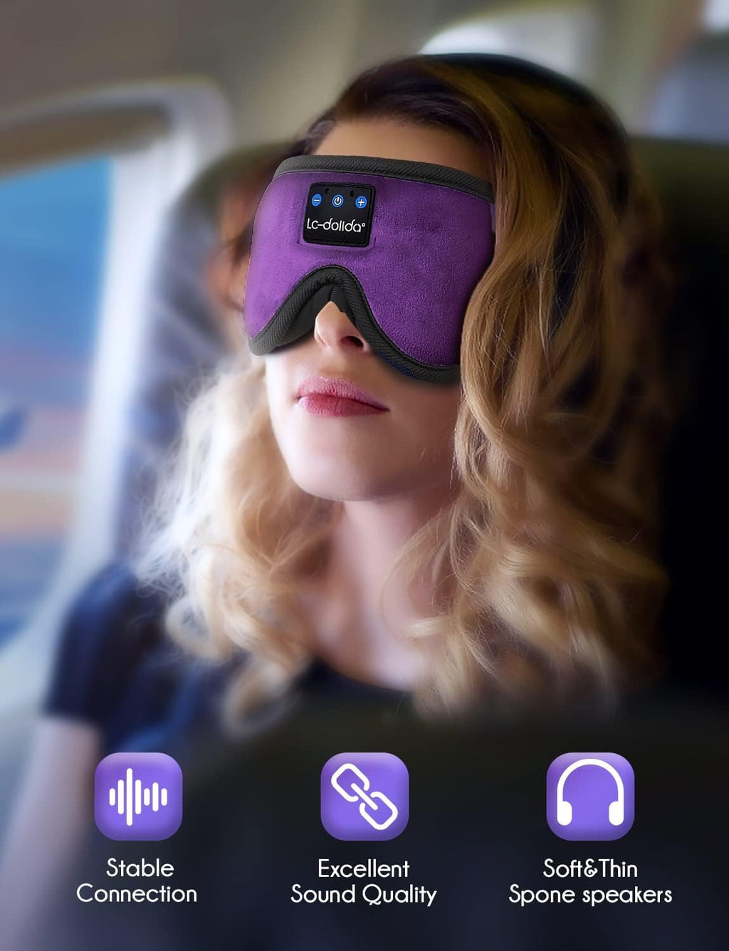 Sleep Headphones, 3D Sleep Mask Bluetooth Wireless Music Eye Mask