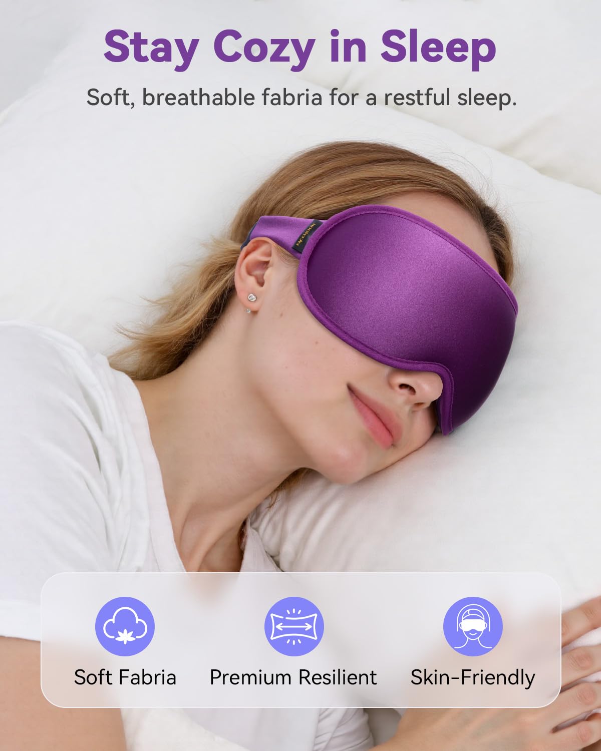 Weighted Eye Mask for Sleeping - 3D Blackout Sleep Mask for Women & Men