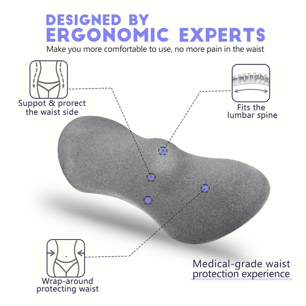 Support Pillow, Back Pillow for Low Back Pain Relief, Ergonomic
