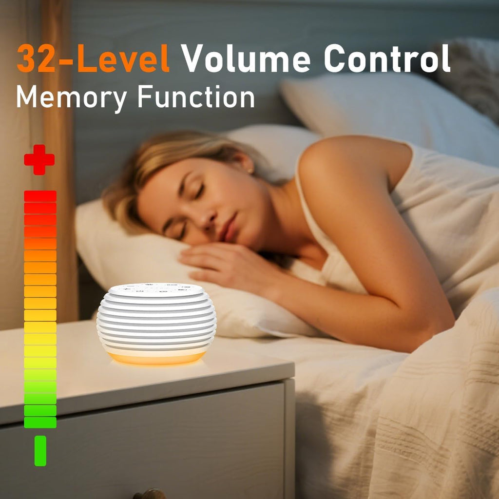 Portable Sound Machine White Noise Machine Sleep Machine with 30 Soothing Sounds
