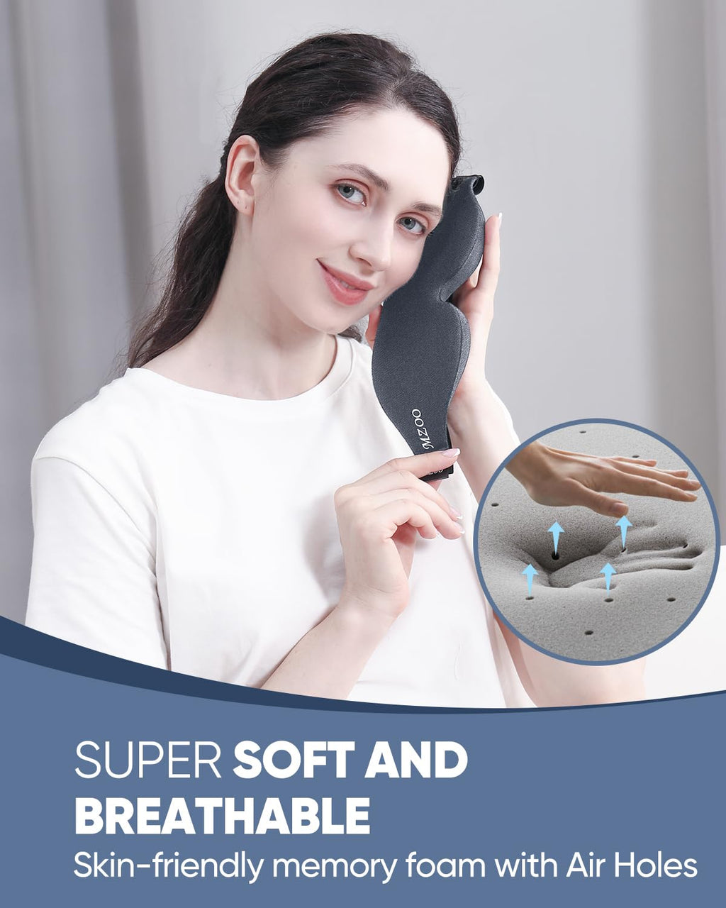 Luxury Sleep Eye Mask for Side Sleeper Men Women, Zero Eye Pressure 3D Sleeping Mask
