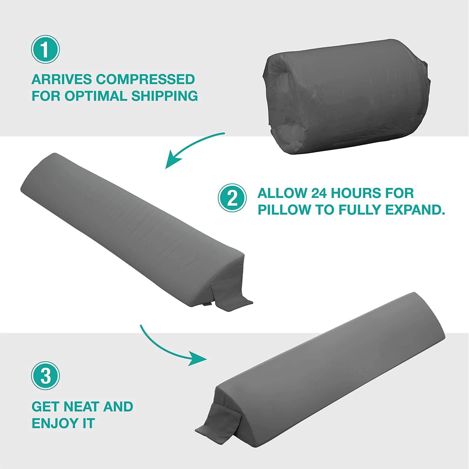 34" Extra-Long Wedge Pillow, Back & Arm Support, Bed Wedge