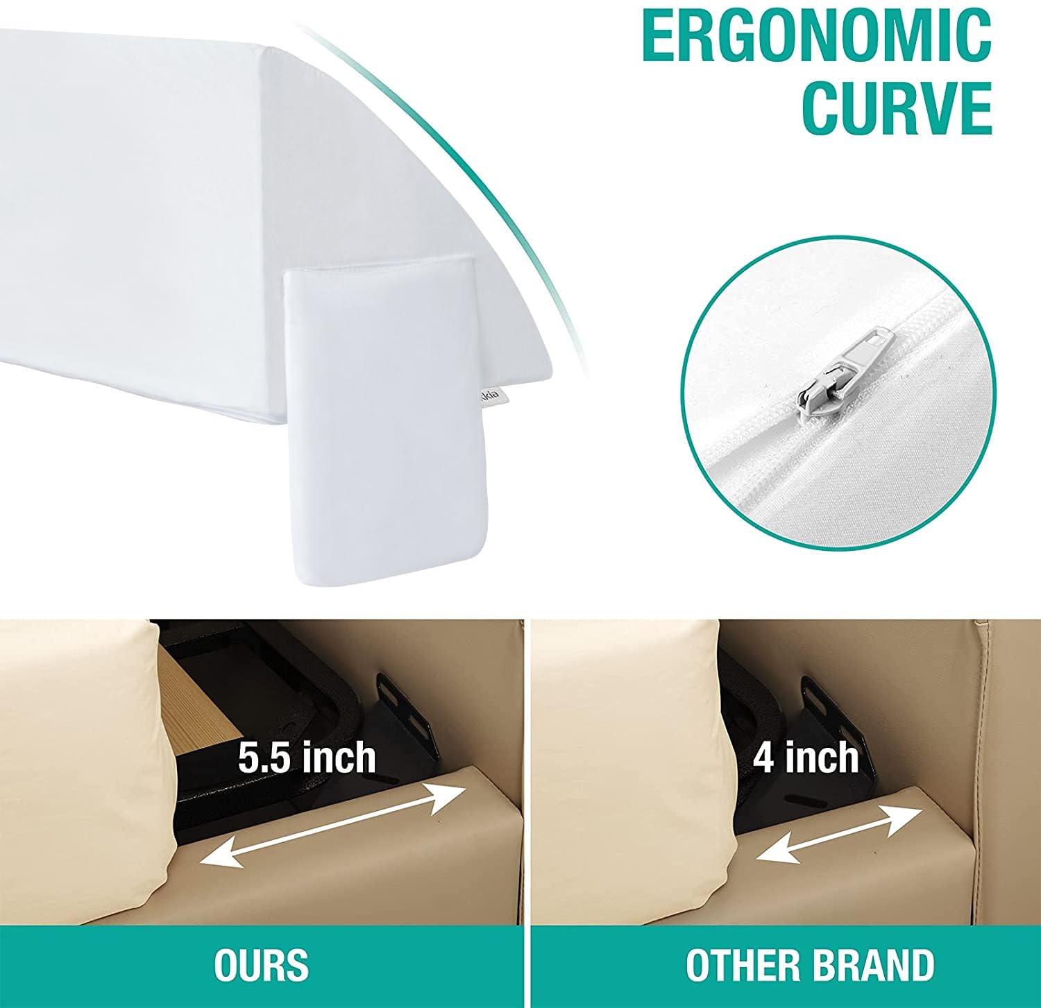 34" Extra-Long Wedge Pillow, Back & Arm Support, Bed Wedge