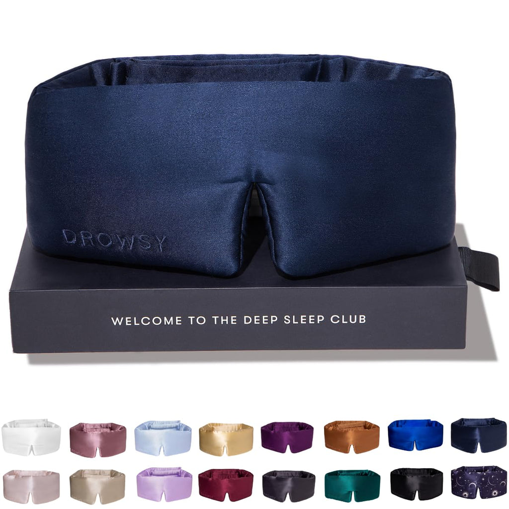 Silk Sleep Mask - Face-Hugging, Padded Cocoon for Luxury Sleep in Total Darkness