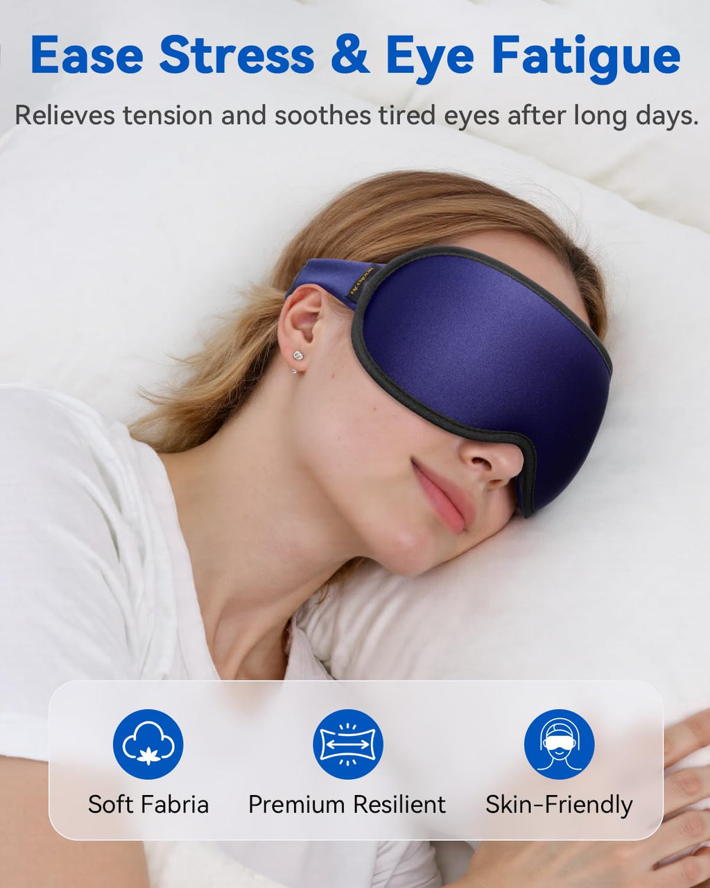 Weighted Eye Mask for Sleeping - 3D Blackout Sleep Mask for Women & Men