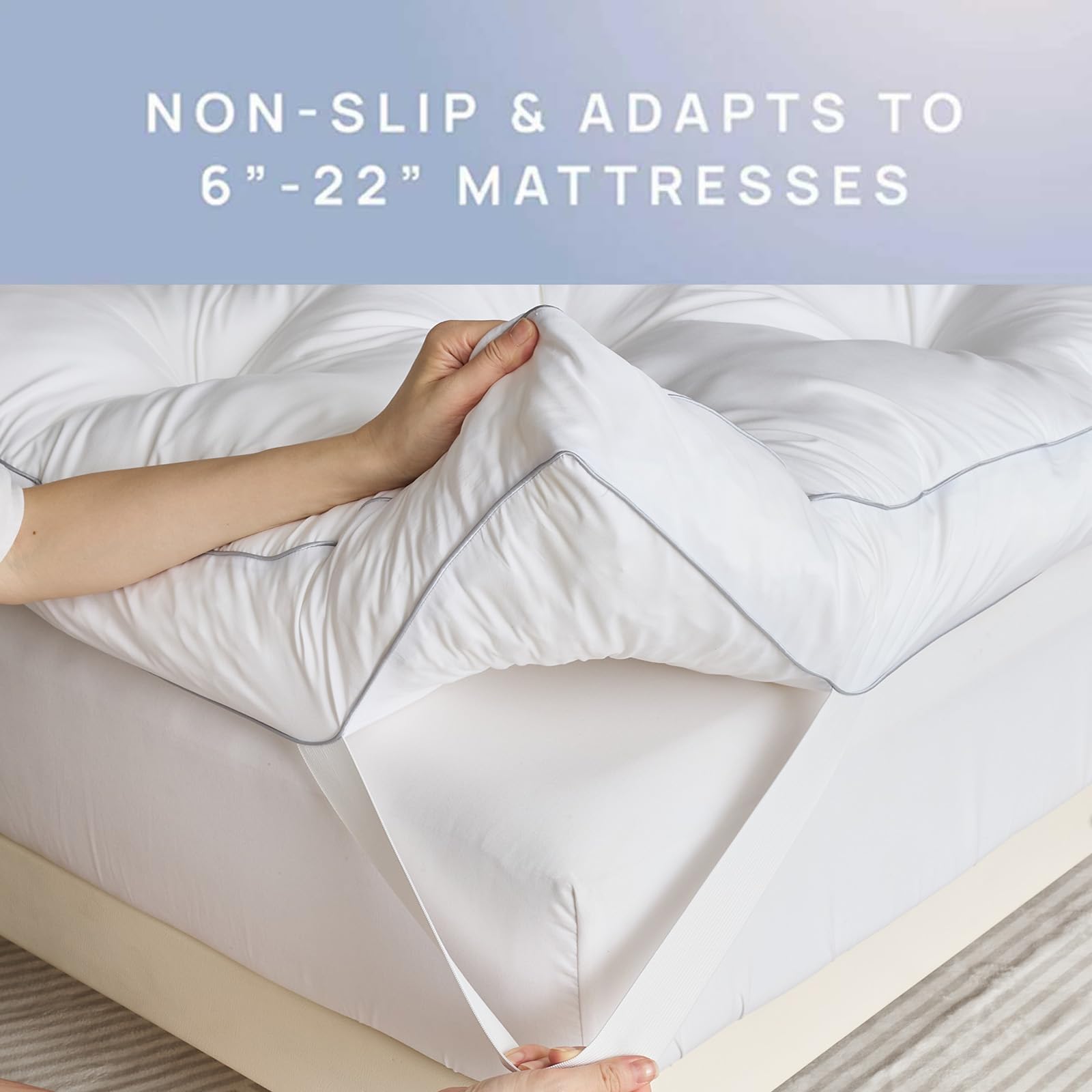 5 Inch Memory Foam Mattress Topper Full for Back Pain Relief, Extra Thick Gel Memory Foam Bed Topper