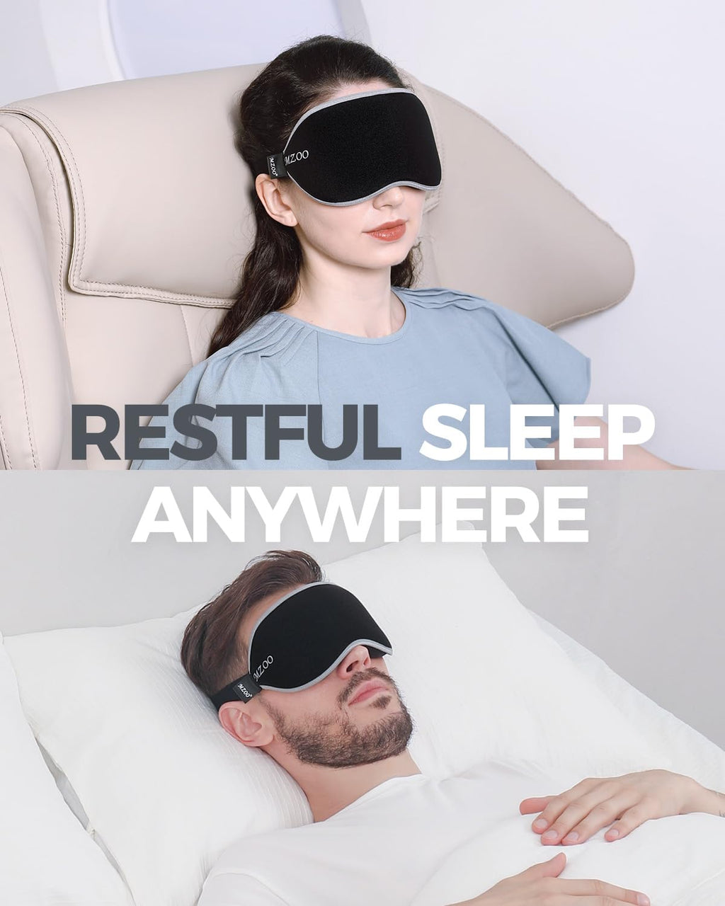 Luxury Sleep Eye Mask for Side Sleeper Men Women, Zero Eye Pressure 3D Sleeping Mask