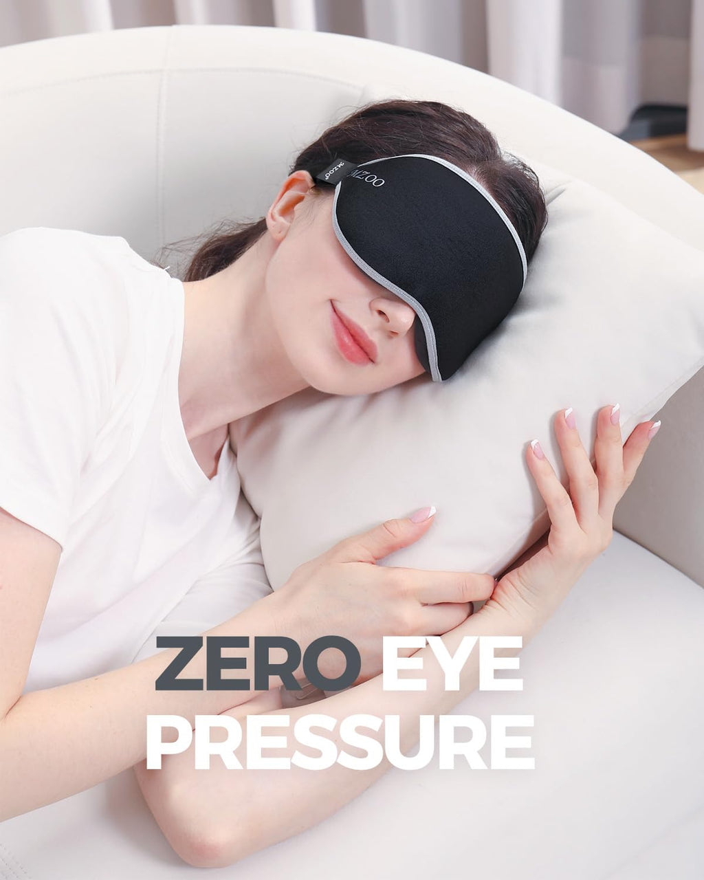 Luxury Sleep Eye Mask for Side Sleeper Men Women, Zero Eye Pressure 3D Sleeping Mask