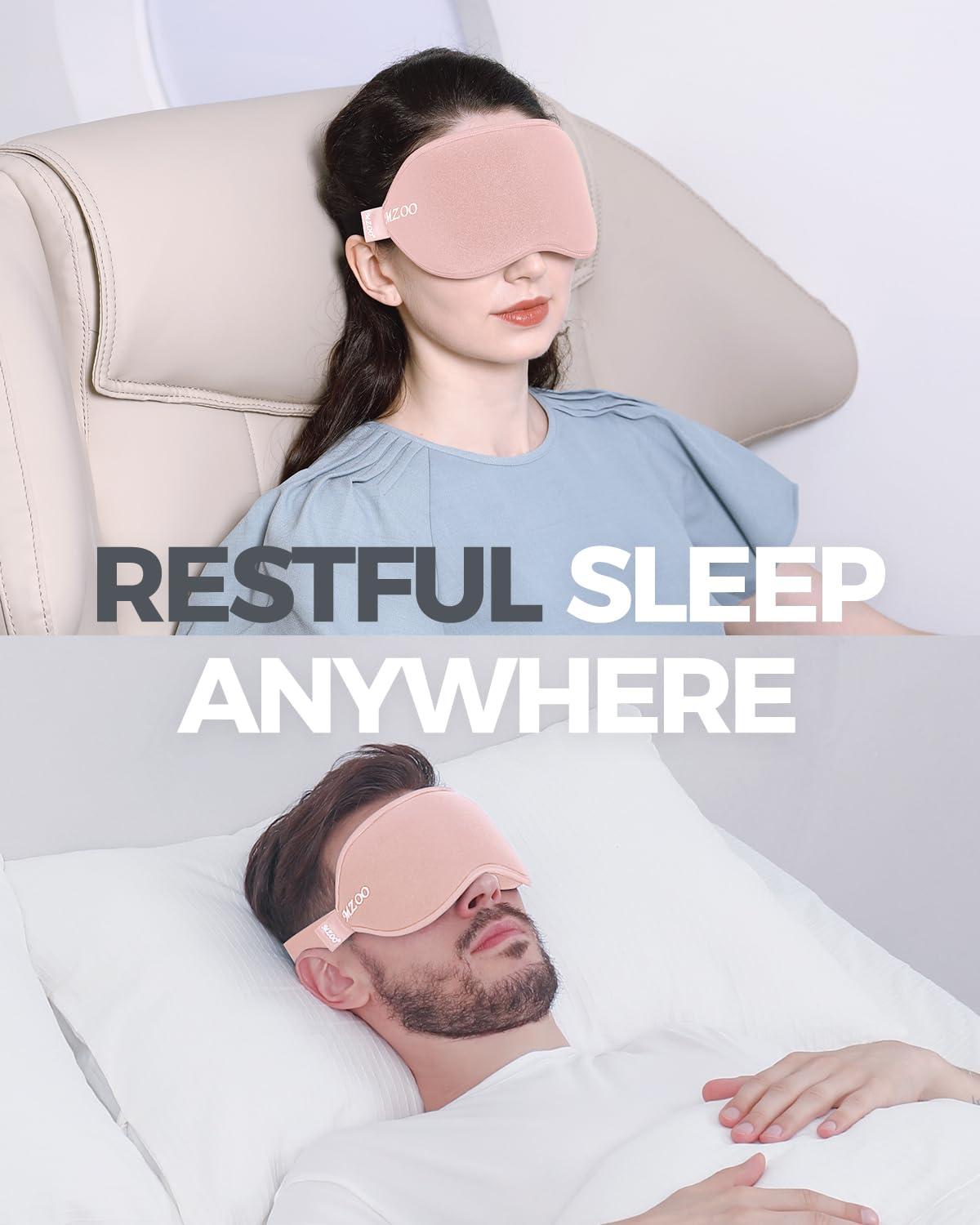 Luxury Sleep Eye Mask for Side Sleeper Men Women, Zero Eye Pressure 3D Sleeping Mask
