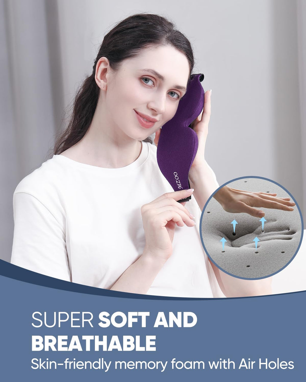 Luxury Sleep Eye Mask for Side Sleeper Men Women, Zero Eye Pressure 3D Sleeping Mask