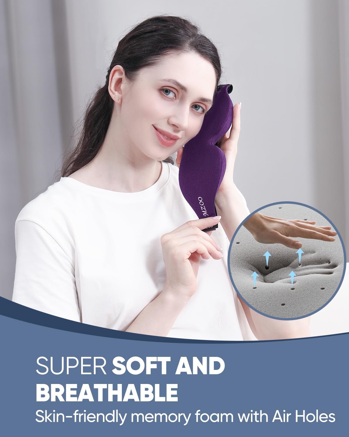 Luxury Sleep Eye Mask for Side Sleeper Men Women, Zero Eye Pressure 3D Sleeping Mask