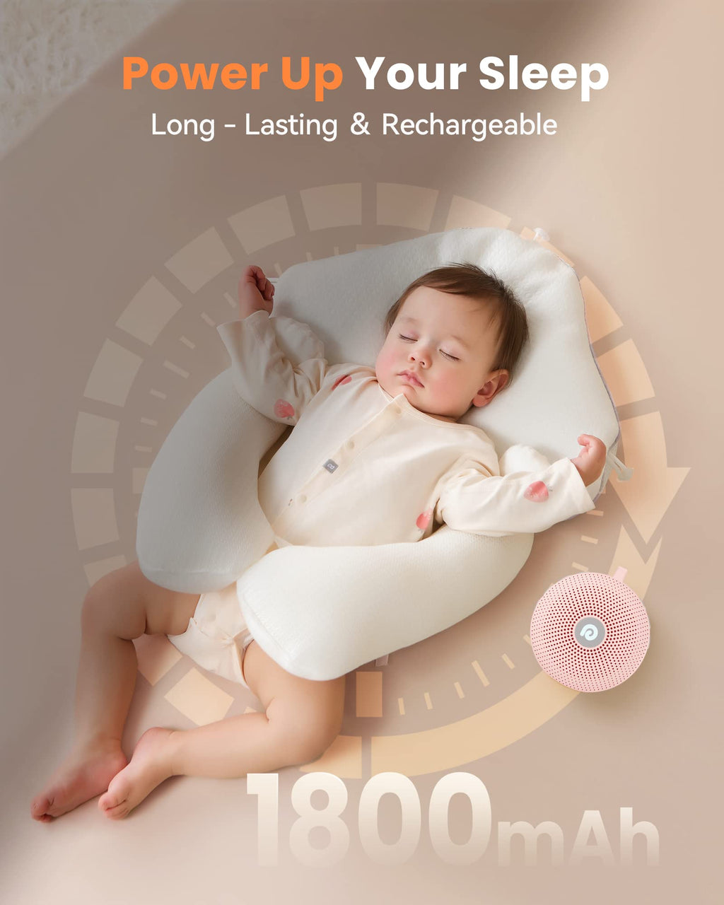Portable Noise Machine for Babies or Adults, Features Powerful Battery, 21 Soothing Sound
