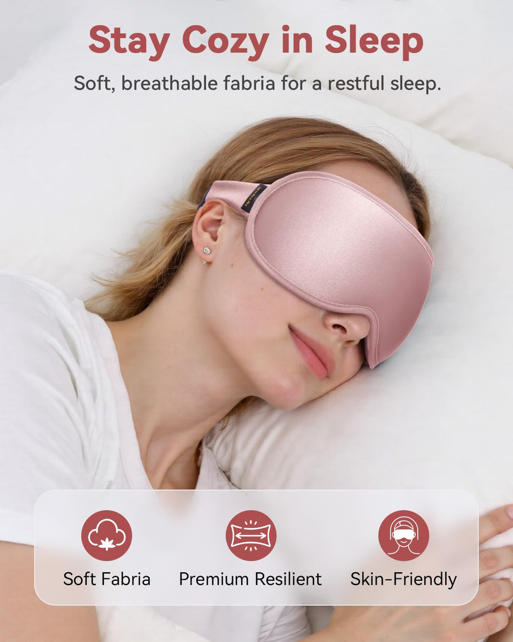 Weighted Eye Mask for Sleeping - 3D Blackout Sleep Mask for Women & Men