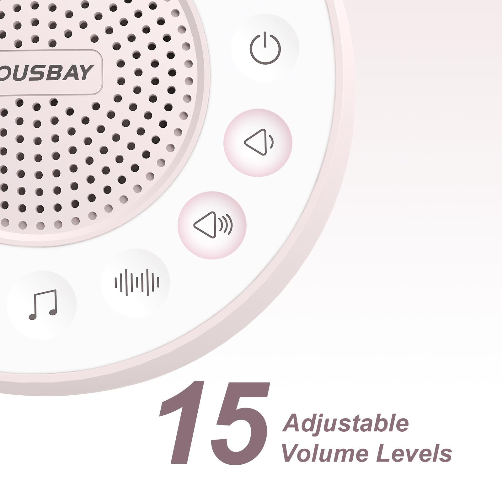White Noise Machine with 31 Soothing Sounds, 5W Loud Stereo Sound, Auto-Off Timer, Adjustable Volume, Sleep Sound Machine