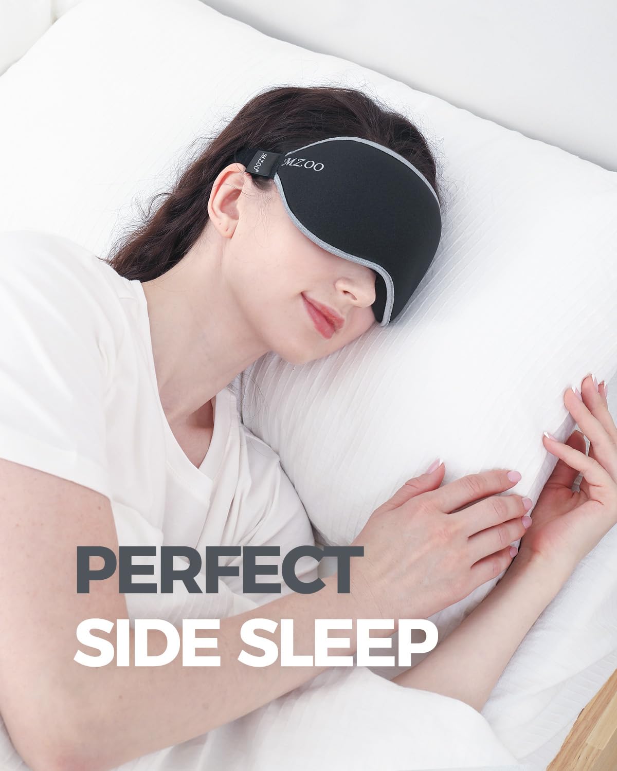 Luxury Sleep Eye Mask for Side Sleeper Men Women, Zero Eye Pressure 3D Sleeping Mask