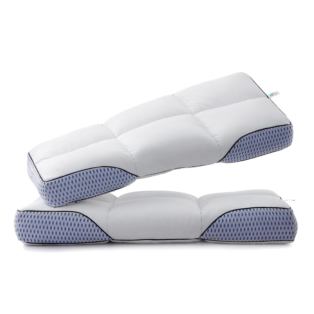 Glaciman Shredded Memory Foam Pillow for Side & Back Sleepers - Firm Ergonomic Pillow for Neck Pain Relief