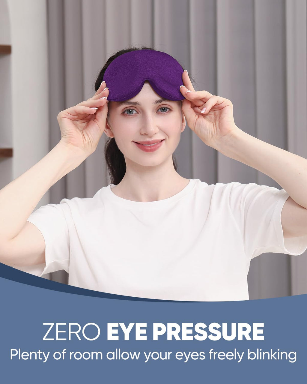 Luxury Sleep Eye Mask for Side Sleeper Men Women, Zero Eye Pressure 3D Sleeping Mask