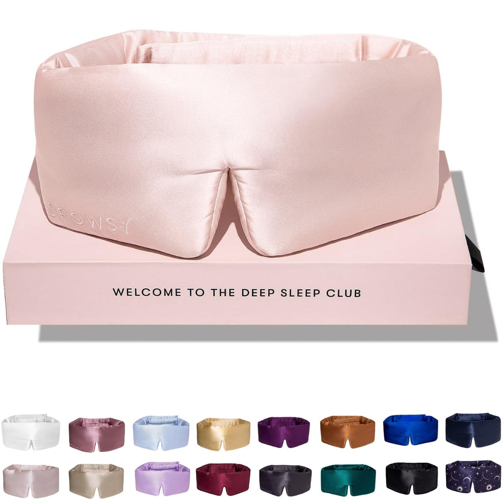 Silk Sleep Mask - Face-Hugging, Padded Cocoon for Luxury Sleep in Total Darkness