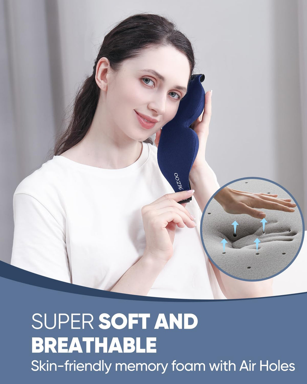 Luxury Sleep Eye Mask for Side Sleeper Men Women, Zero Eye Pressure 3D Sleeping Mask