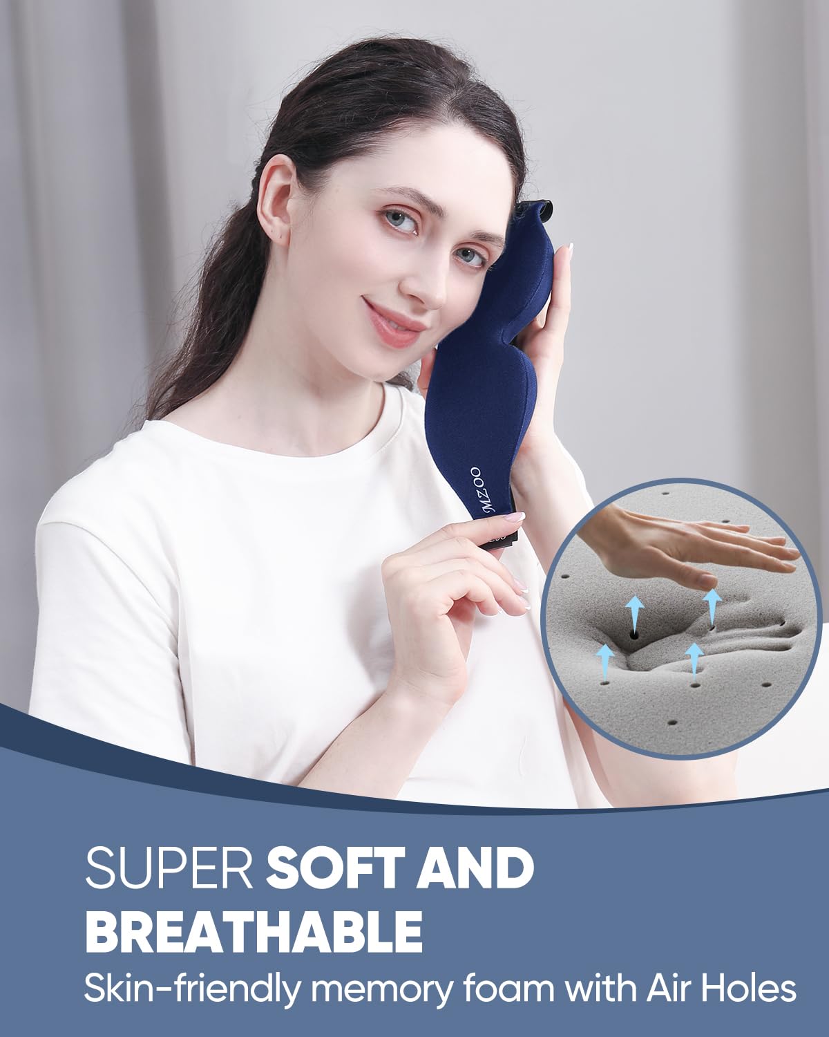 Luxury Sleep Eye Mask for Side Sleeper Men Women, Zero Eye Pressure 3D Sleeping Mask