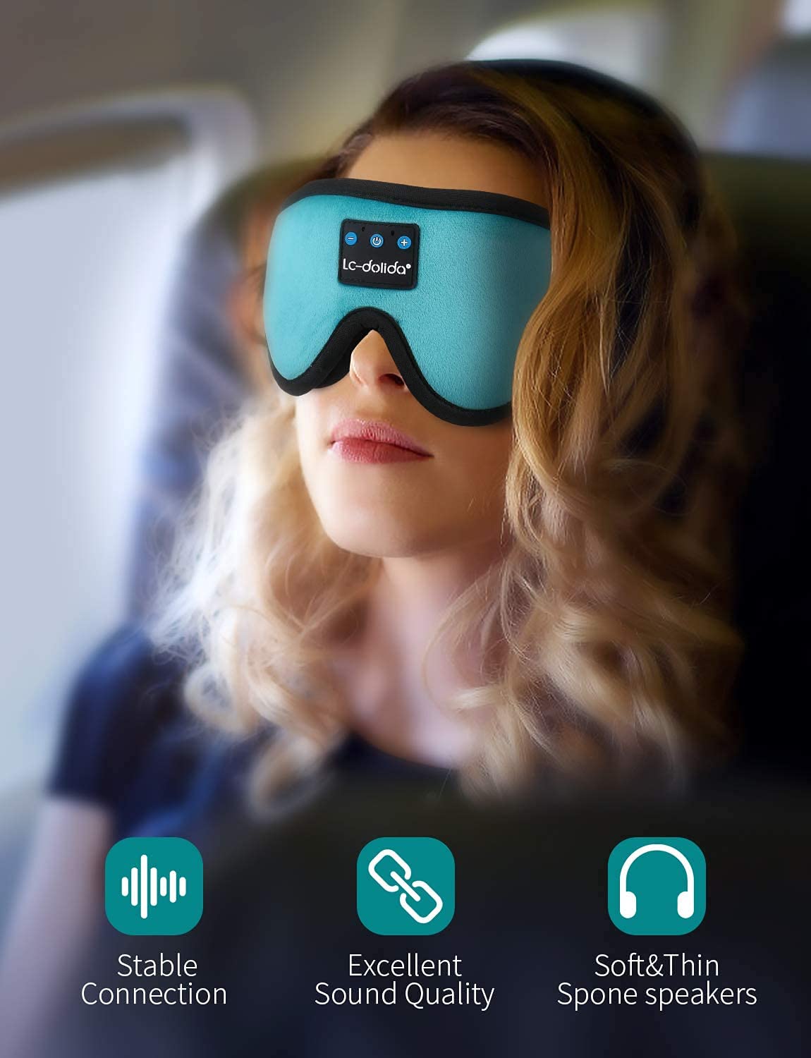Sleep Headphones, 3D Sleep Mask Bluetooth Wireless Music Eye Mask