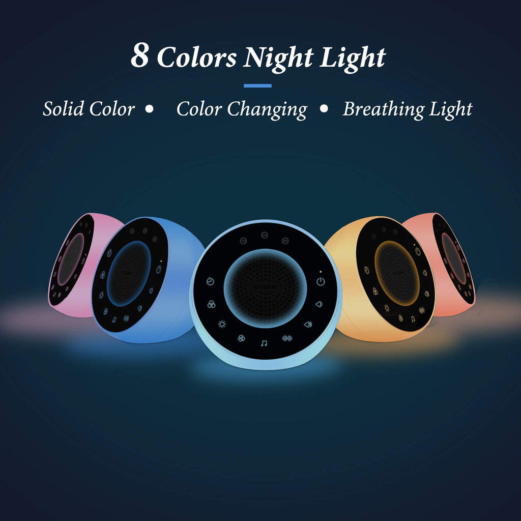 White Noise Machine with 31 Soothing Sounds, 5W Loud Stereo Sound, Auto-Off Timer, Adjustable Volume, Sleep Sound Machine