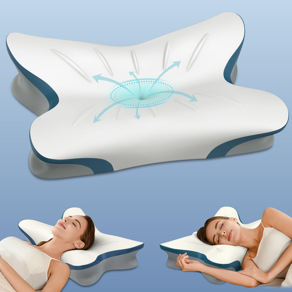 Cervical Pillow for Neck Pain Relief - Ergonomic Neck Pillow for Sleeping