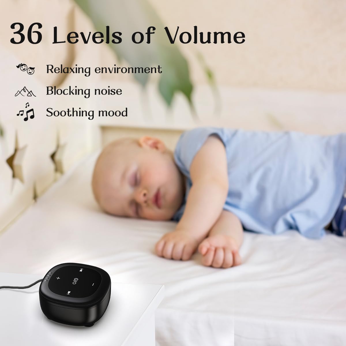 Sound Machine Mini White Noise Machine with 30 Soothing Sounds
