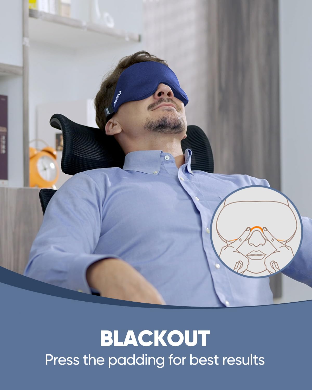 Luxury Sleep Eye Mask for Side Sleeper Men Women, Zero Eye Pressure 3D Sleeping Mask