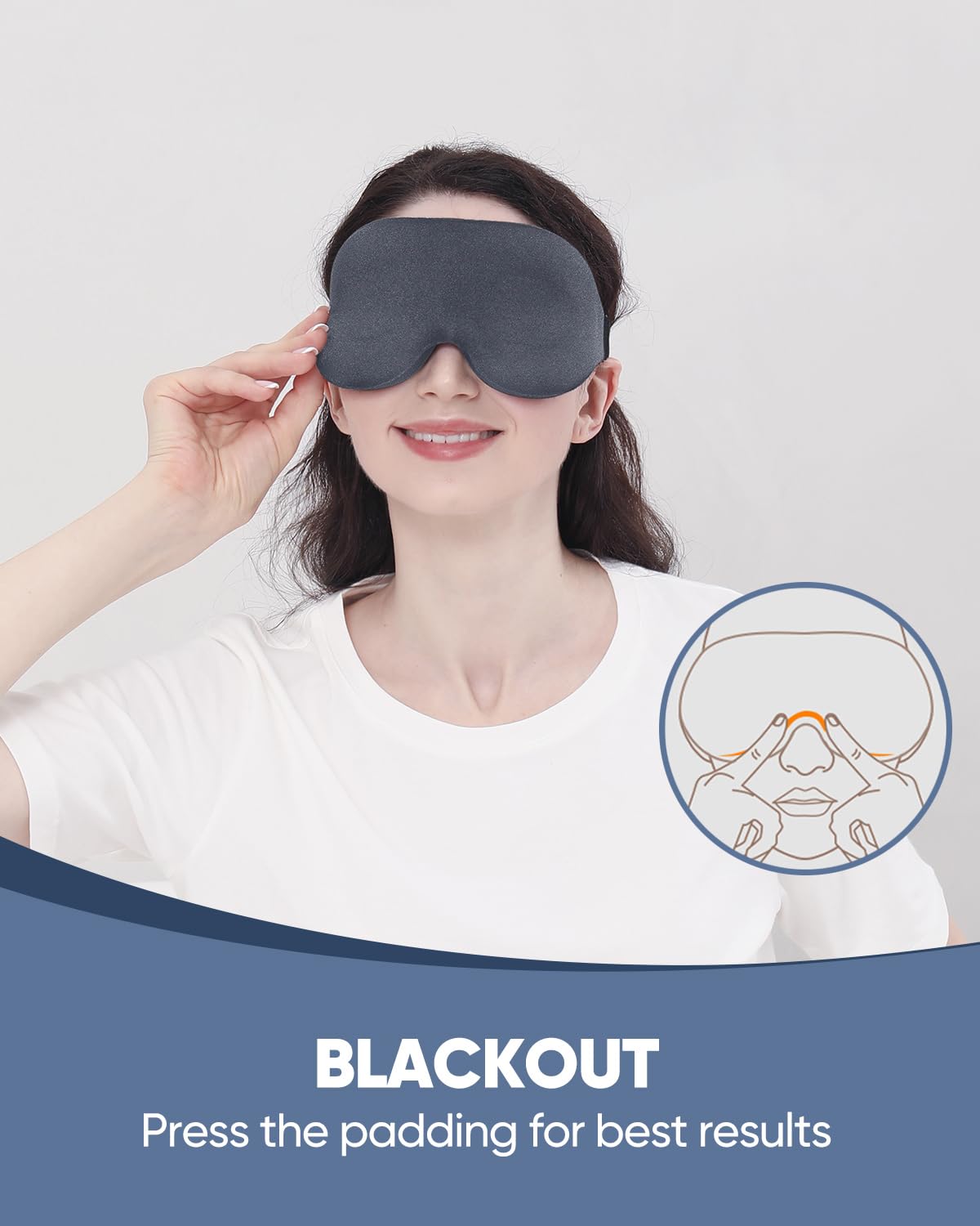 Luxury Sleep Eye Mask for Side Sleeper Men Women, Zero Eye Pressure 3D Sleeping Mask