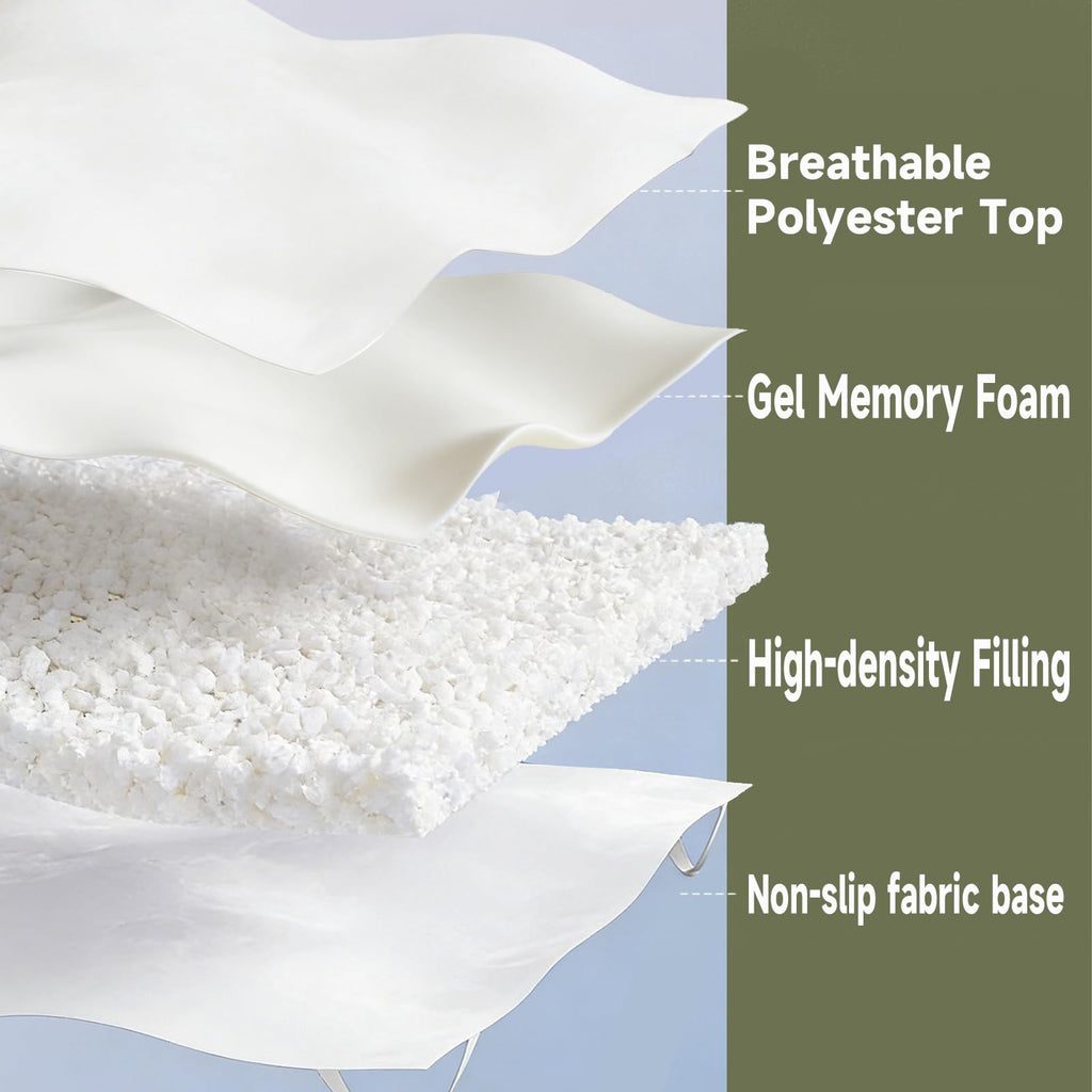 5 Inch Memory Foam Mattress Topper Full for Back Pain Relief, Extra Thick Gel Memory Foam Bed Topper