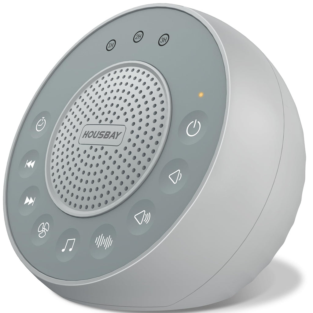 White Noise Machine with 31 Soothing Sounds, 5W Loud Stereo Sound, Auto-Off Timer, Adjustable Volume, Sleep Sound Machine