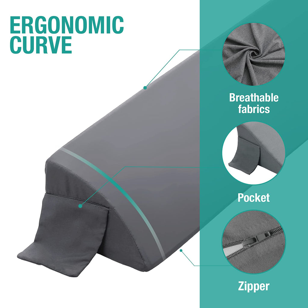 34" Extra-Long Wedge Pillow, Back & Arm Support, Bed Wedge