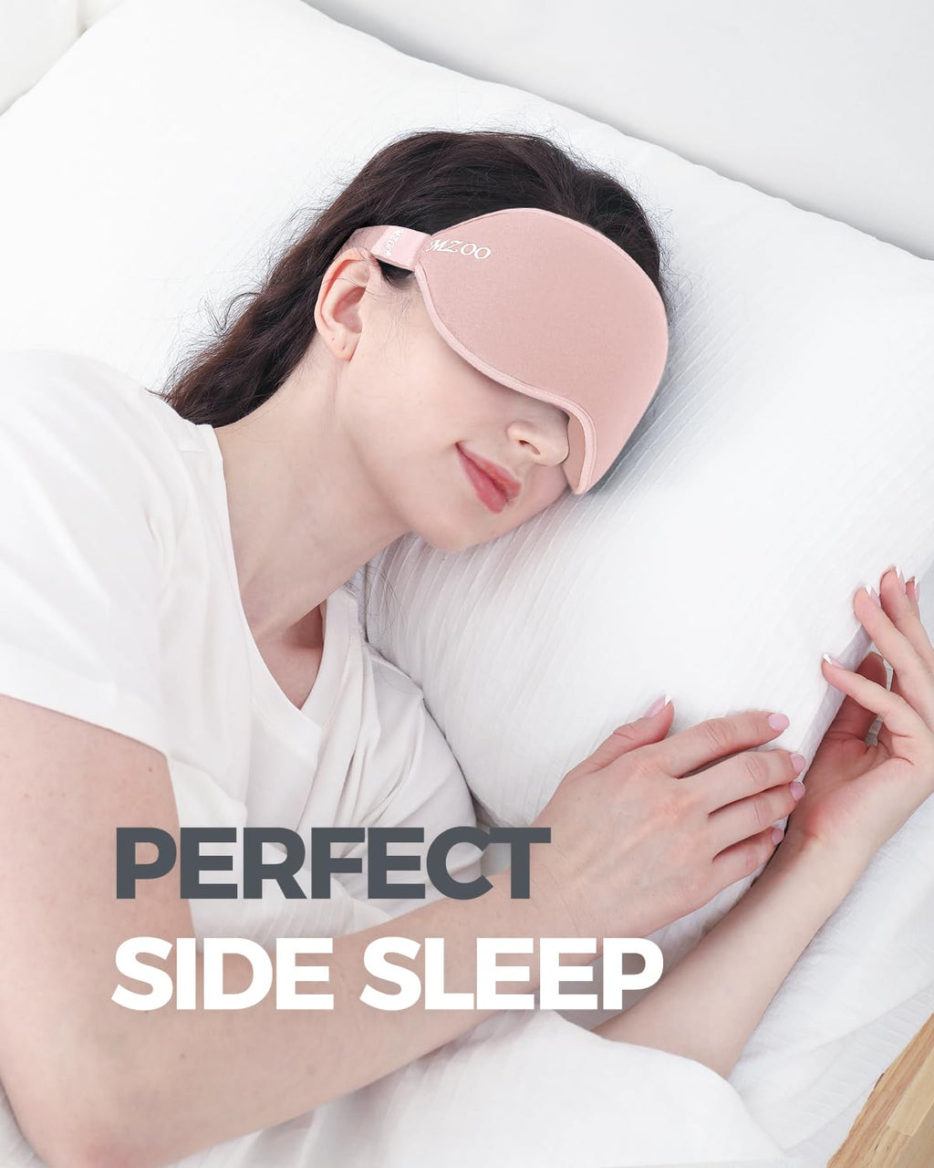 Luxury Sleep Eye Mask for Side Sleeper Men Women, Zero Eye Pressure 3D Sleeping Mask