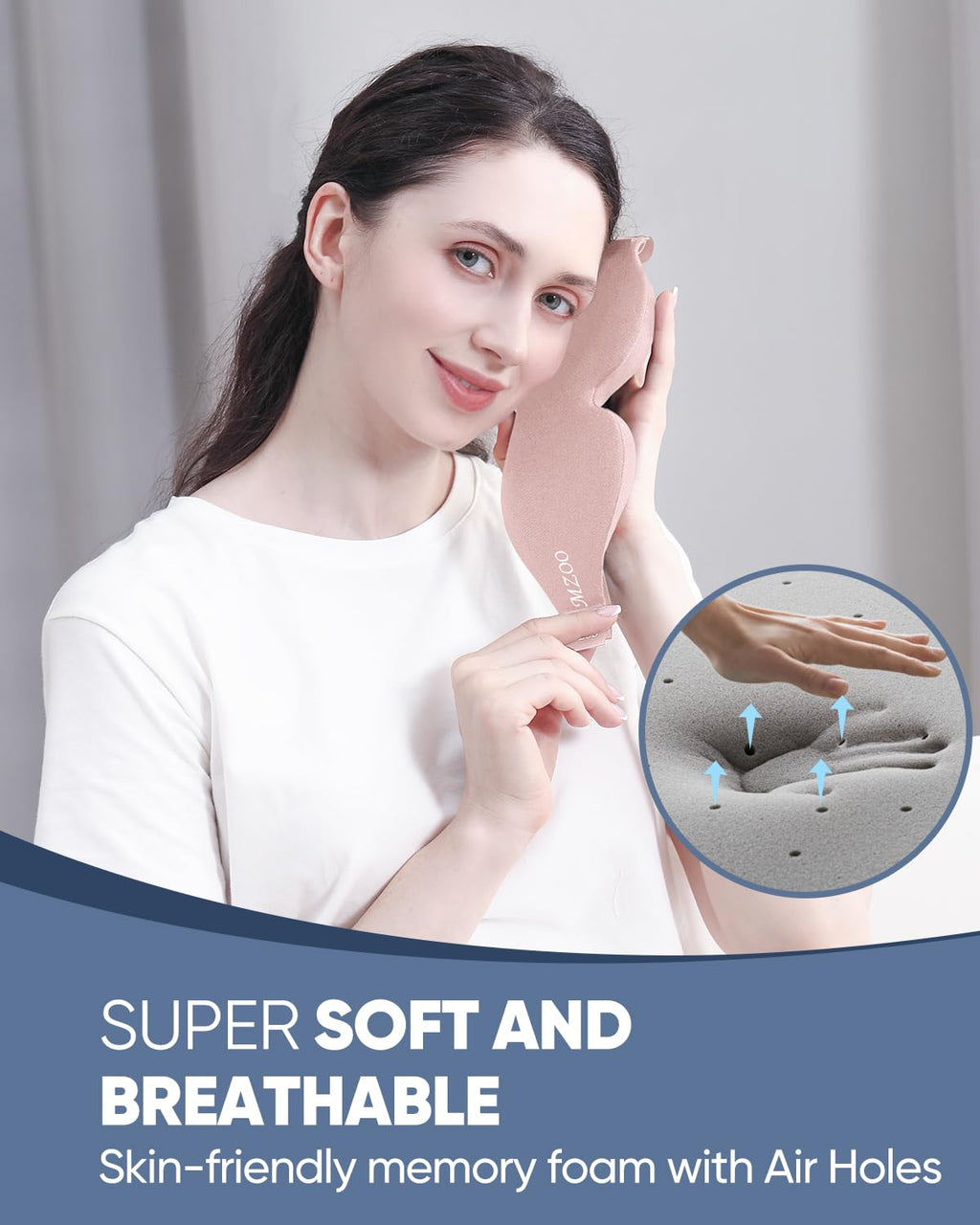 Luxury Sleep Eye Mask for Side Sleeper Men Women, Zero Eye Pressure 3D Sleeping Mask
