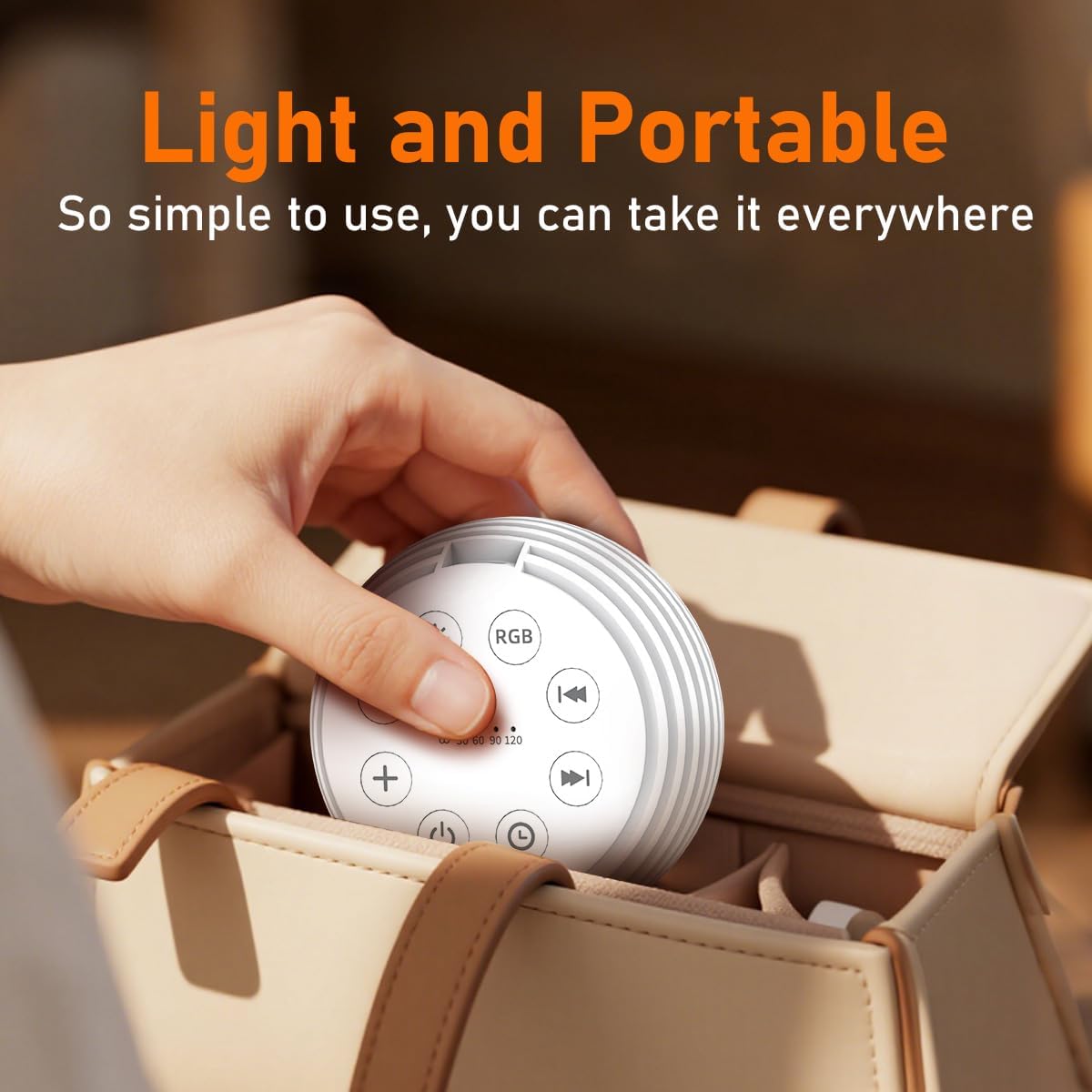 Portable Sound Machine White Noise Machine Sleep Machine with 30 Soothing Sounds