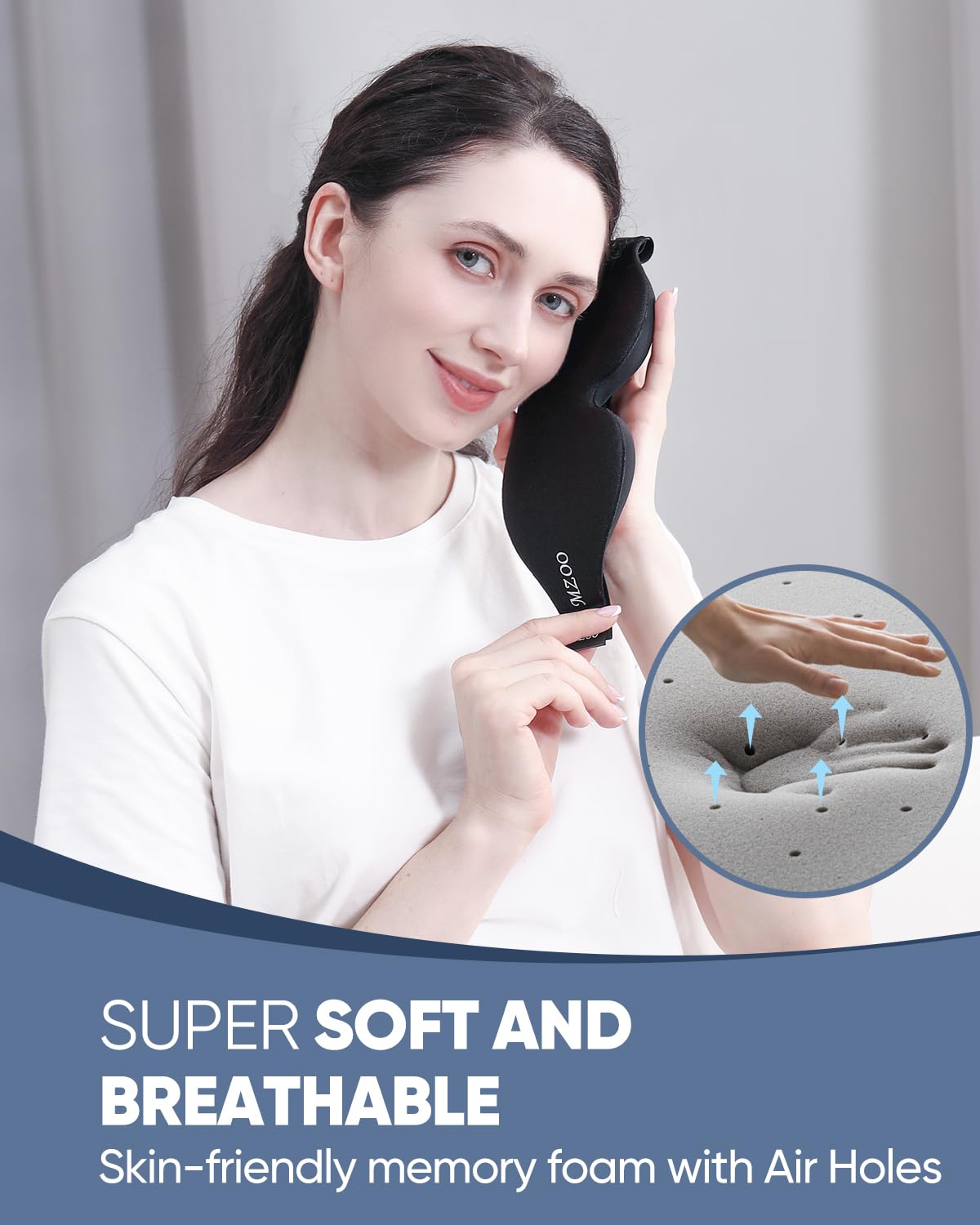 Luxury Sleep Eye Mask for Side Sleeper Men Women, Zero Eye Pressure 3D Sleeping Mask