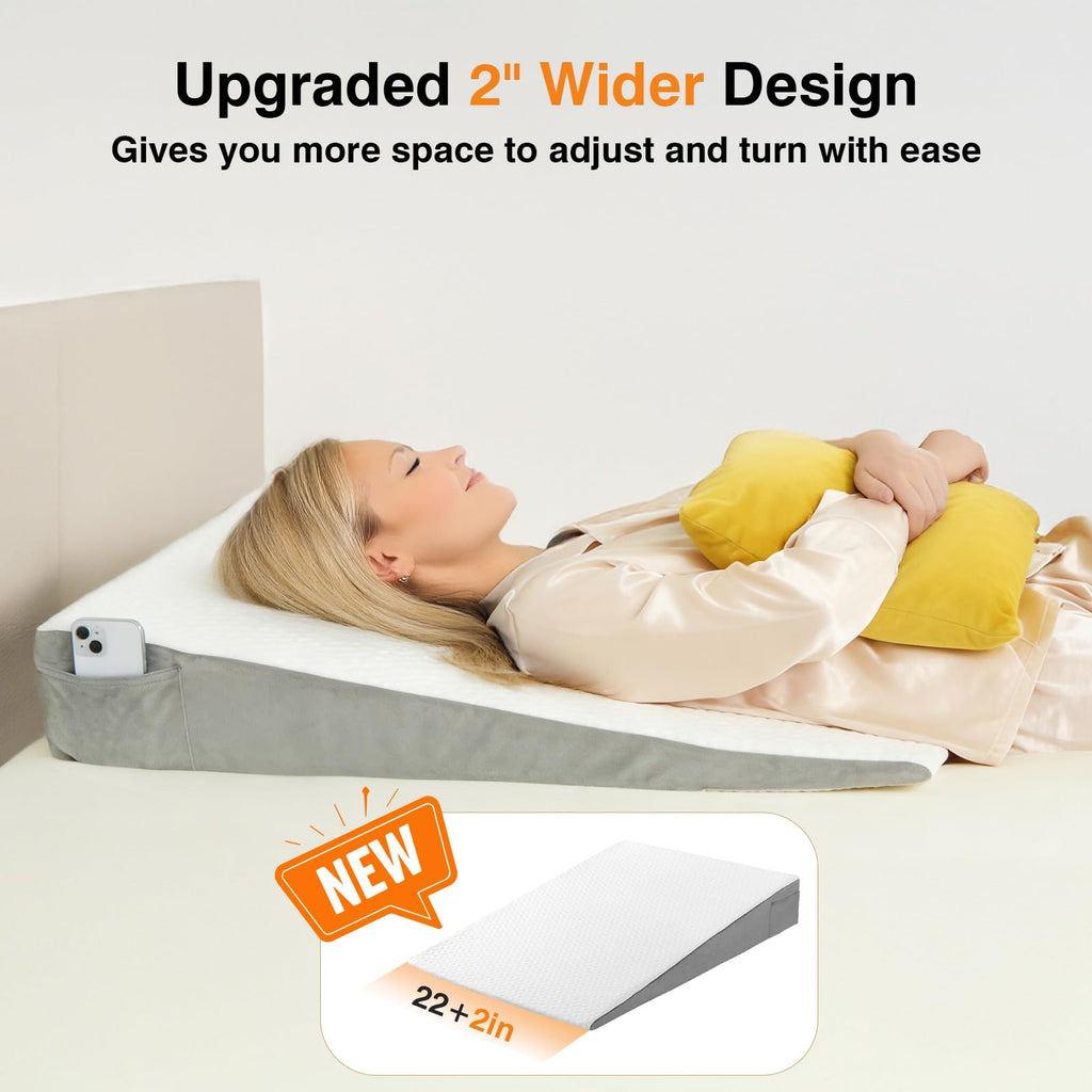34" Extra-Long Wedge Pillow, Back & Arm Support, Bed Wedge