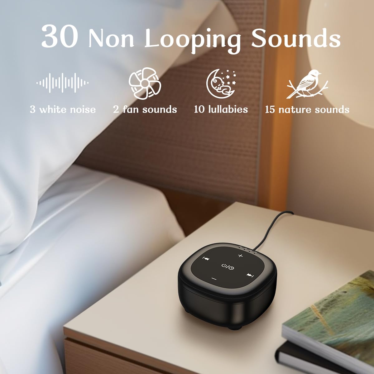 Sound Machine Mini White Noise Machine with 30 Soothing Sounds