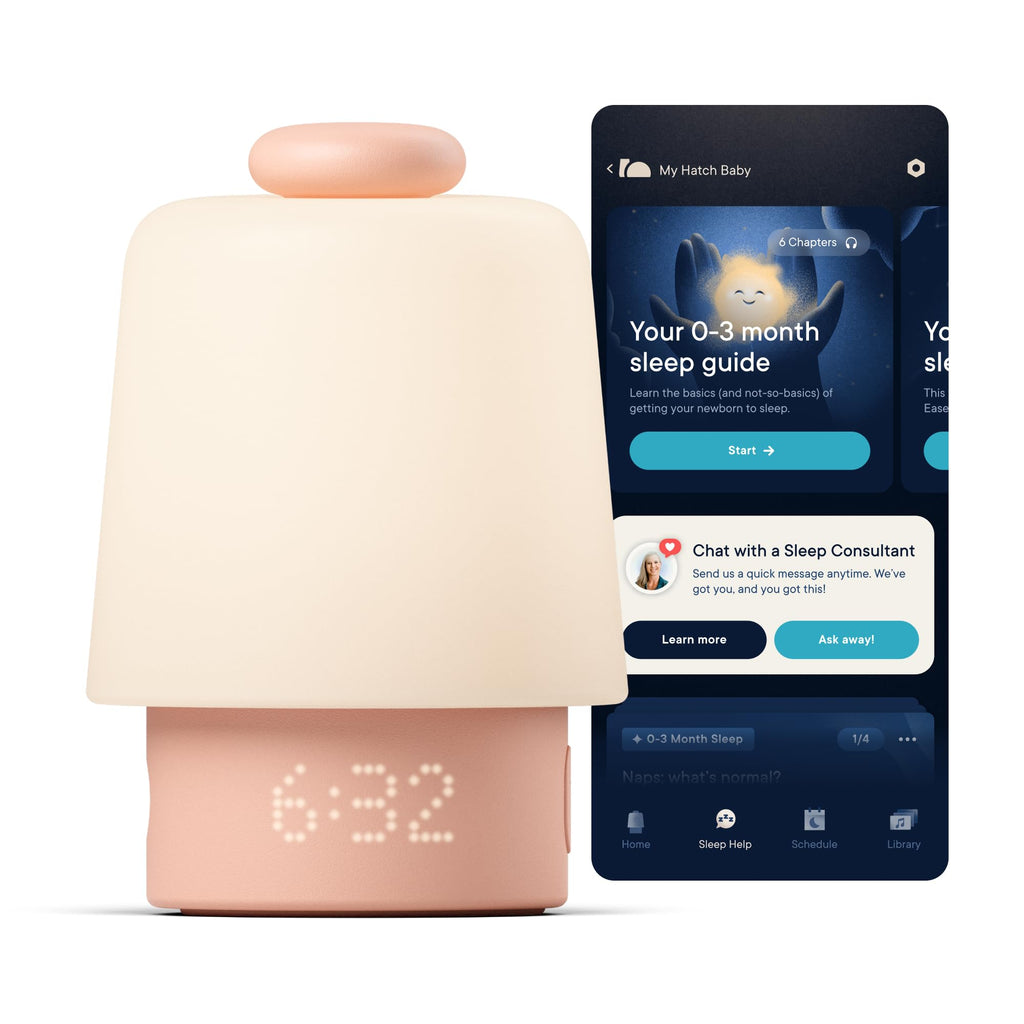 Baby Sound Machine, Night Light | Hatch Baby (Peach) | Sleep Support